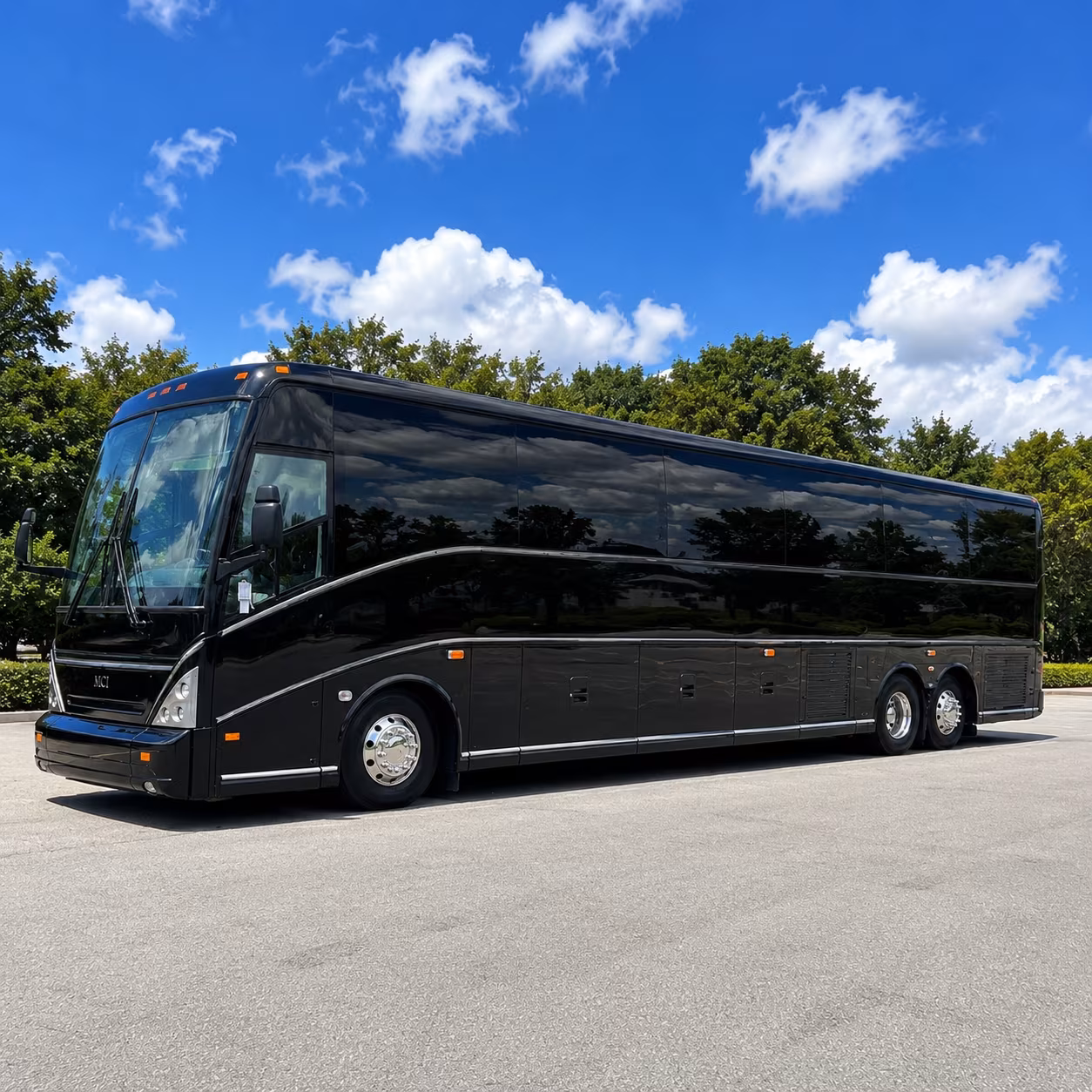 keep your wedding party cool and together with air conditioned bus shuttles